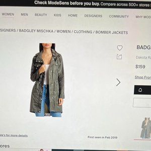 Badgley Mischka Dakota Rain Anorak in Palm